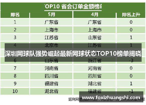 深圳网球队强势崛起最新网球状态TOP10榜单揭晓